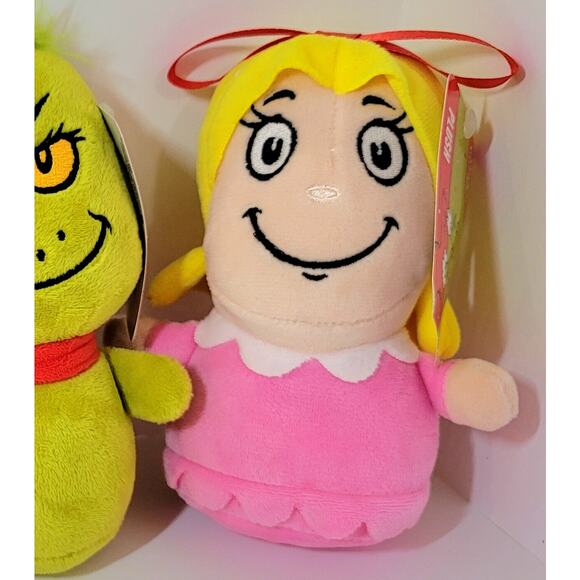 Grinch Chracters Mini Plush Christmas Dr Seuss Max Cindy Lou Who 6 inch Set 3 - Picture 4 of 10